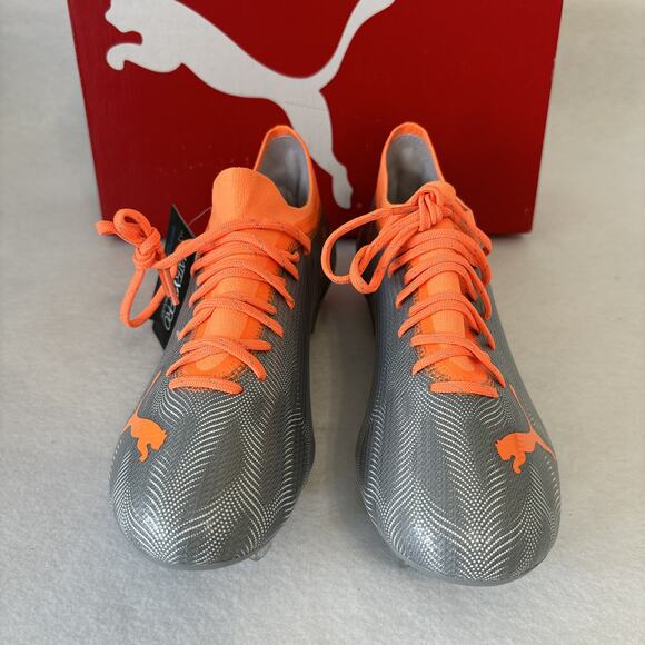 Puma Ultra 2.4‎ FG AG Soccer Cleats Men’s Size 6.5 Gray Orange NWT main image 2